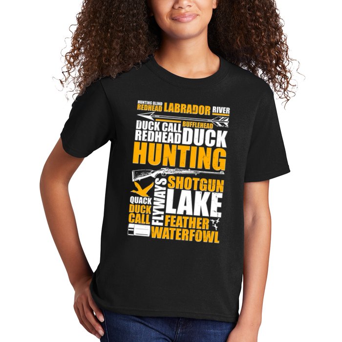 Duck Call Redhead Duck Hunting Kids T-Shirt