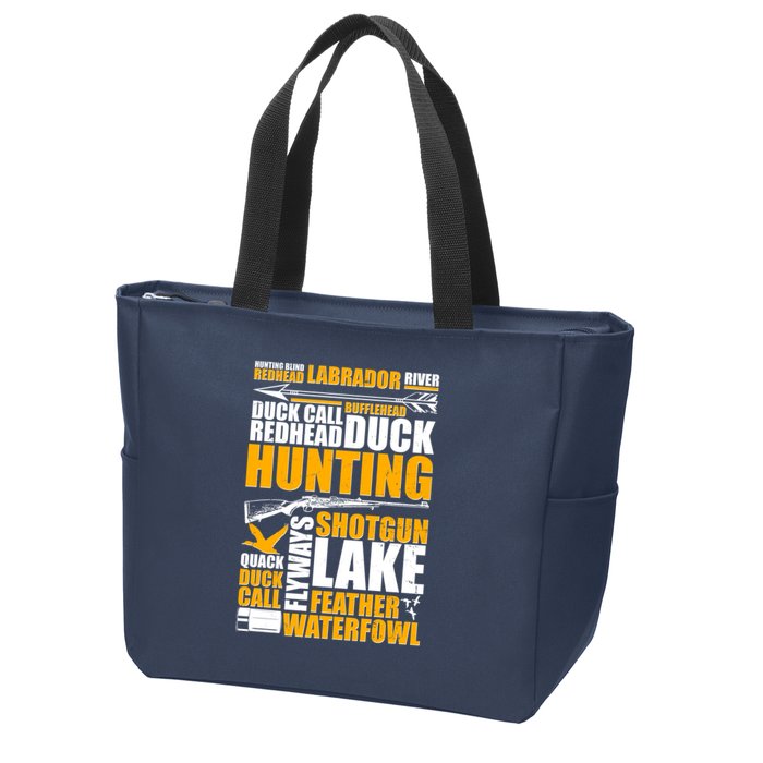 Duck Call Redhead Duck Hunting Zip Tote Bag