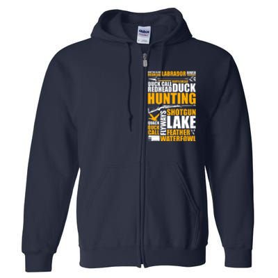 Duck Call Redhead Duck Hunting Full Zip Hoodie