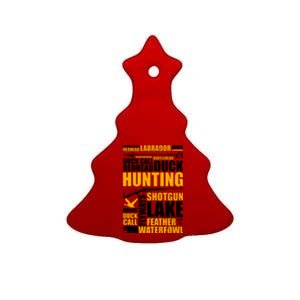 Duck Call Redhead Duck Hunting Ceramic Tree Ornament