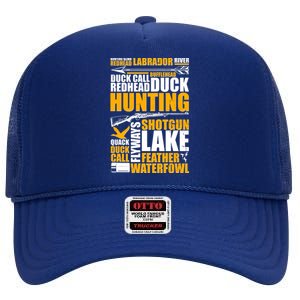 Duck Call Redhead Duck Hunting High Crown Mesh Back Trucker Hat