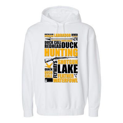 Duck Call Redhead Duck Hunting Garment-Dyed Fleece Hoodie