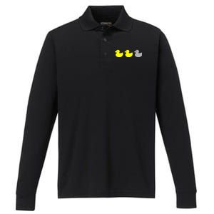 Duck Duck Grey Performance Long Sleeve Polo