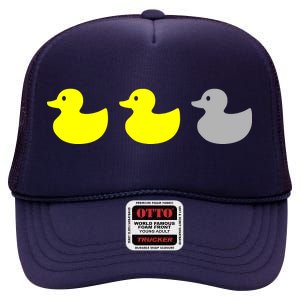 Duck Duck Grey High Crown Mesh Back Trucker Hat