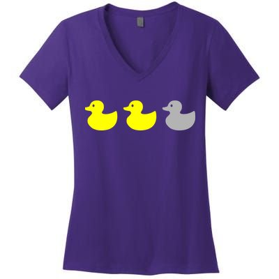 Duck Duck Grey Women's V-Neck T-Shirt