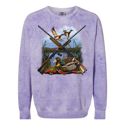 Duck Hunting Layout Colorblast Crewneck Sweatshirt