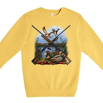 Duck Hunting Layout Premium Crewneck Sweatshirt