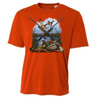 Duck Hunting Layout Cooling Performance Crew T-Shirt