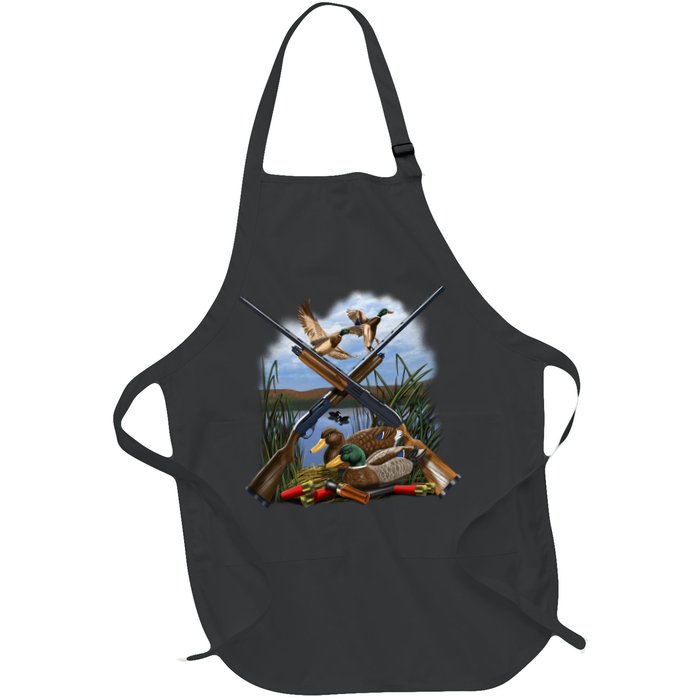 Duck Hunting Layout Full-Length Apron With Pockets