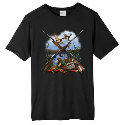 Duck Hunting Layout Tall Fusion ChromaSoft Performance T-Shirt