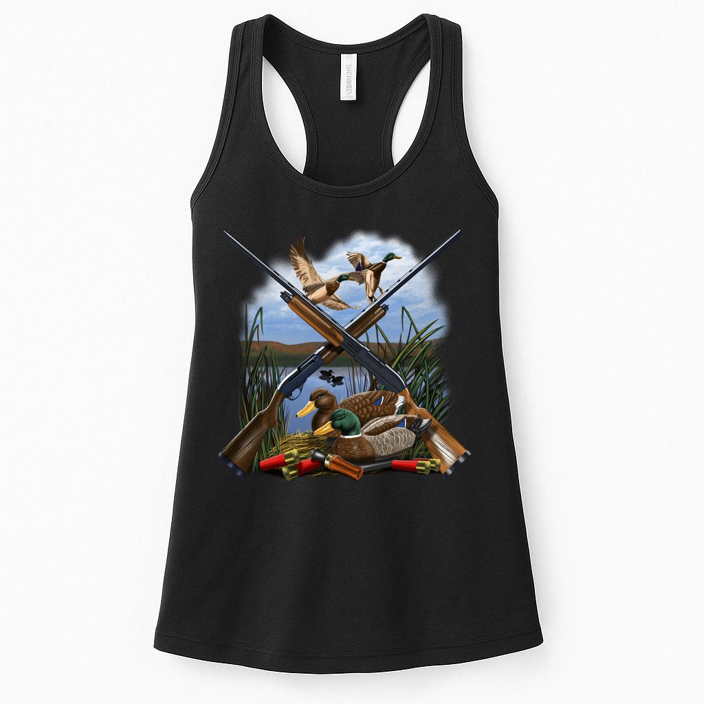 Duck Hunting Layout Womens Tank Top
