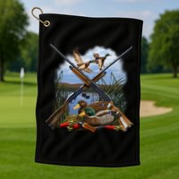 Duck Hunting Layout Golf Towel