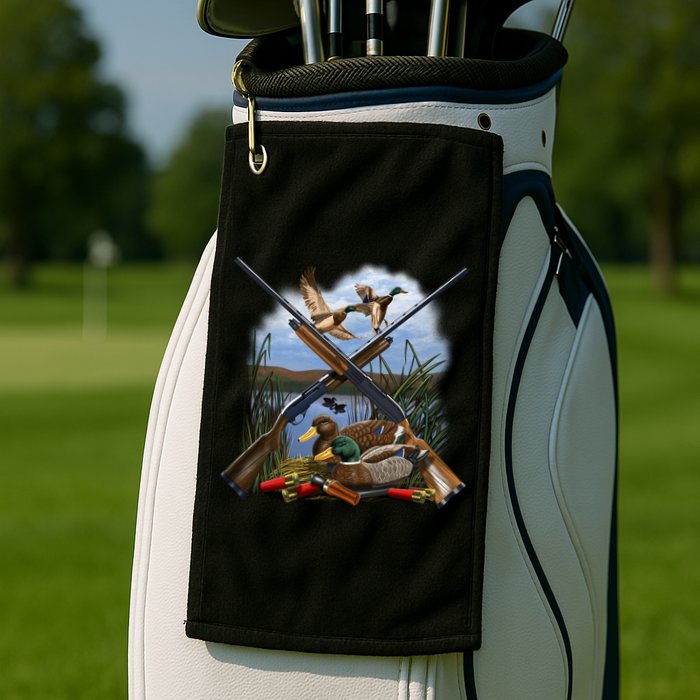 Duck Hunting Layout Golf Towel