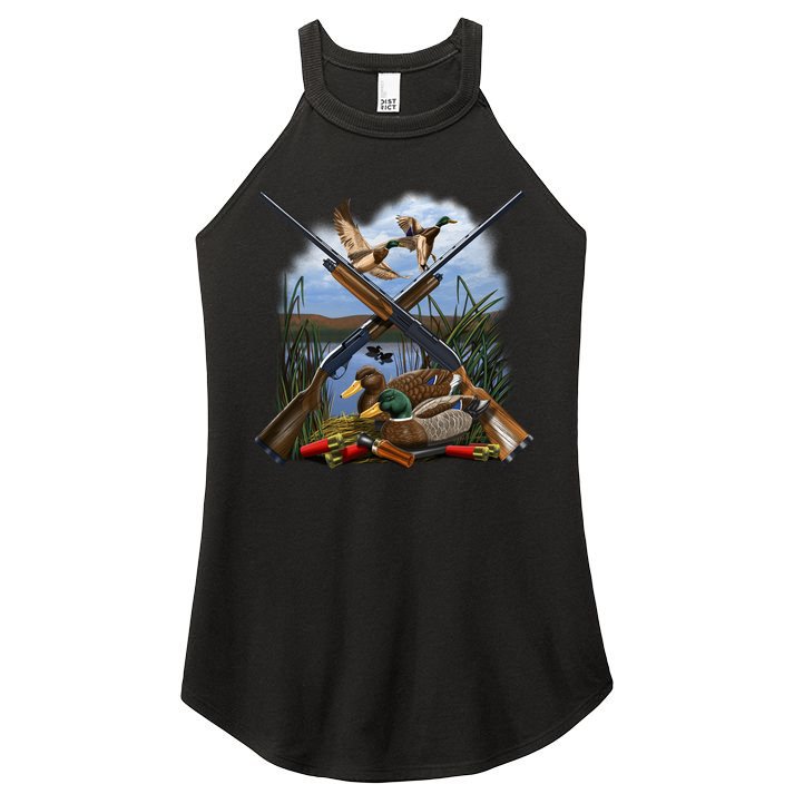 Duck Hunting Layout Women's Perfect Tri Rocker Tank