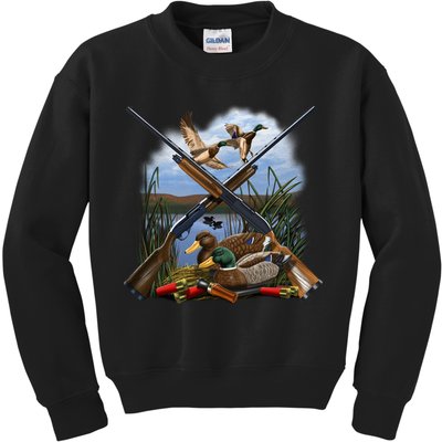 Duck Hunting Layout Kids Sweatshirt