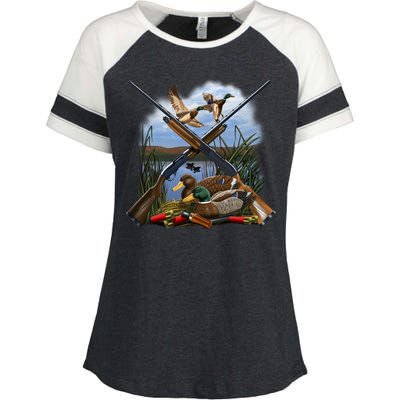 Duck Hunting Layout Enza Ladies Jersey Colorblock Tee