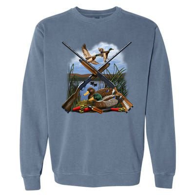 Duck Hunting Layout Garment-Dyed Sweatshirt