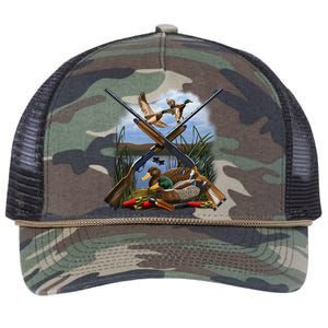 Duck Hunting Layout Retro Rope Trucker Hat Cap