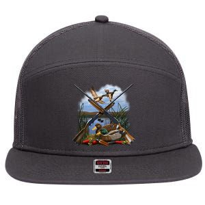 Duck Hunting Layout 7 Panel Mesh Trucker Snapback Hat