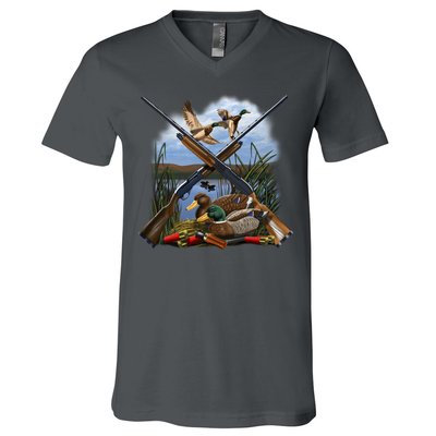 Duck Hunting Layout V-Neck T-Shirt