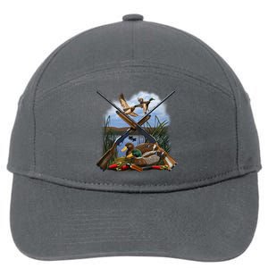 Duck Hunting Layout 7-Panel Snapback Hat