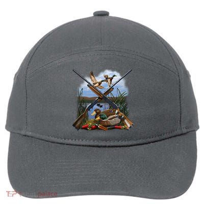 Duck Hunting Layout 7-Panel Snapback Hat