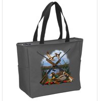 Duck Hunting Layout Zip Tote Bag