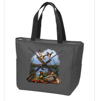 Duck Hunting Layout Zip Tote Bag