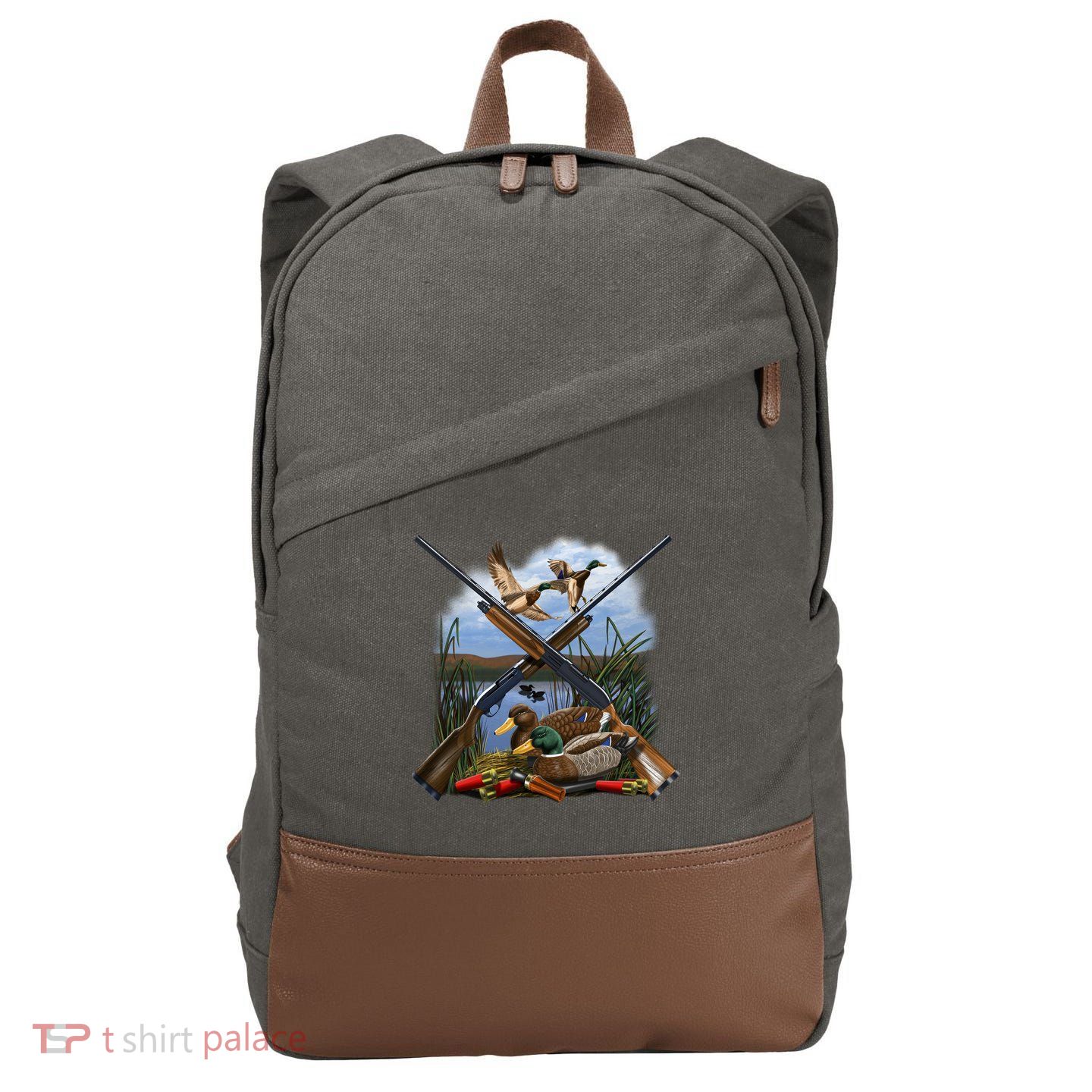 Duck Hunting Layout Cotton Canvas Backpack