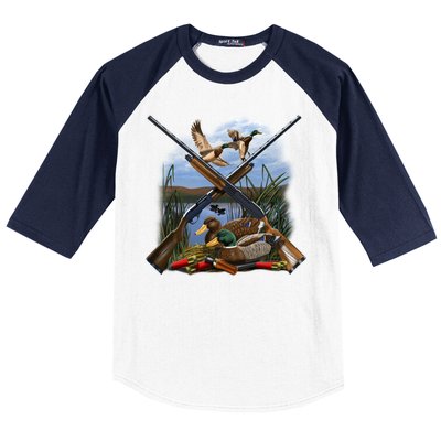 Duck Hunting Layout Baseball Sleeve Shirt