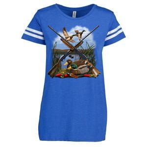 Duck Hunting Layout Enza Ladies Jersey Football T-Shirt