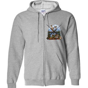 Duck Hunting Layout Full Zip Hoodie