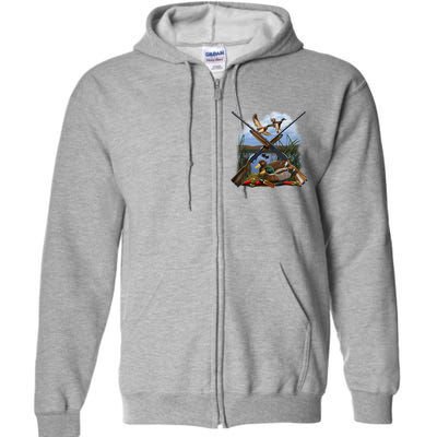 Duck Hunting Layout Full Zip Hoodie