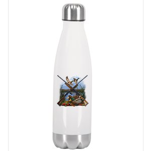 Duck Hunting Layout Stainless Steel Insulated Water Bottle