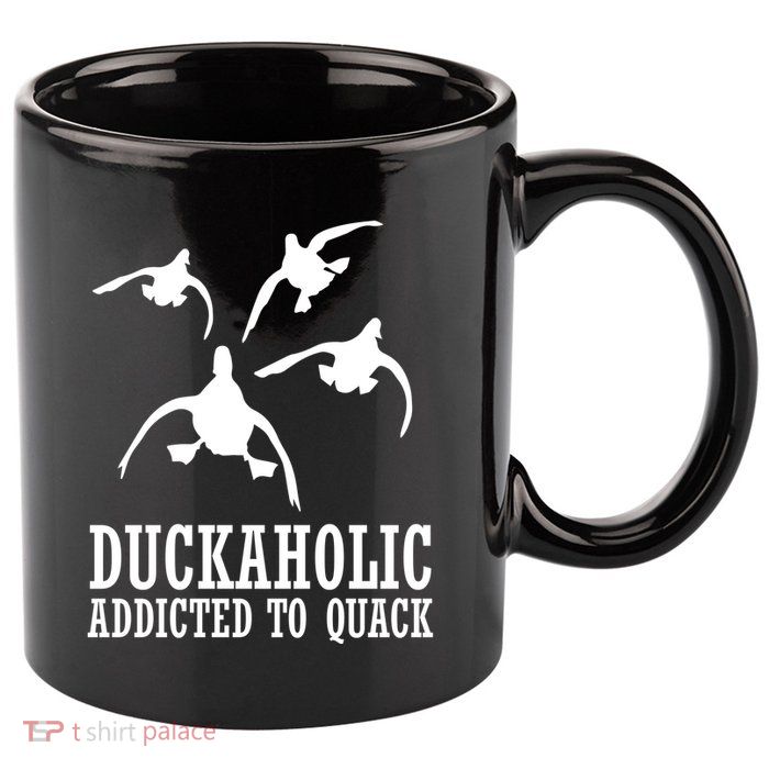 Duckaholic Addicted to Quack 11oz C Handle Ceramic Mug