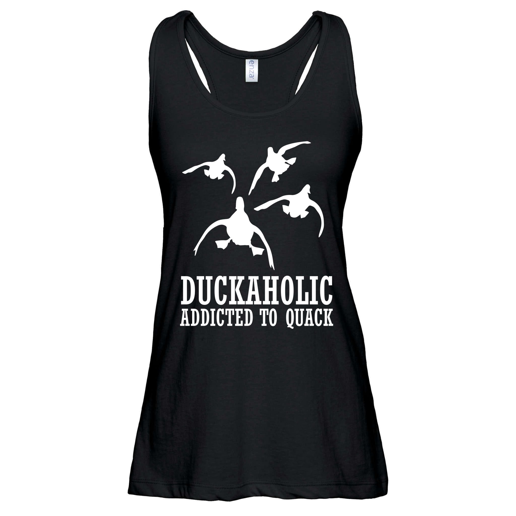 Duckaholic Addicted to Quack Ladies Essential Flowy Tank