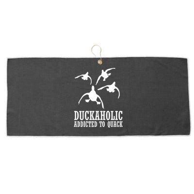 Duckaholic Addicted to Quack Large Microfiber Waffle Golf Towel