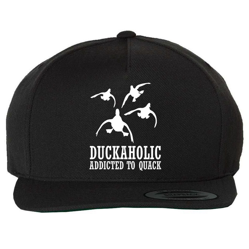 Duckaholic Addicted to Quack Wool Snapback Cap