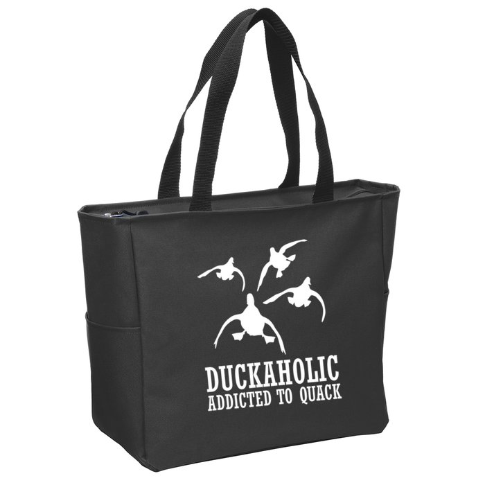 Duckaholic Addicted to Quack Zip Tote Bag