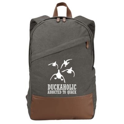 Duckaholic Addicted to Quack Cotton Canvas Backpack