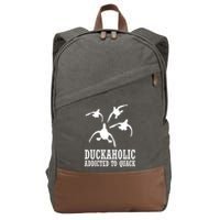 Duckaholic Addicted to Quack Cotton Canvas Backpack