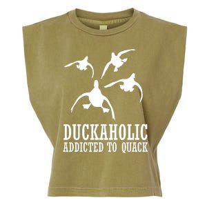 Duckaholic Addicted to Quack Garment-Dyed Women's Muscle Tee