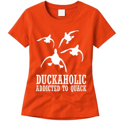 Duckaholic Addicted to Quack Womens T-Shirt
