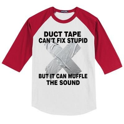 Duct Tape Can't Fix Stupid Kids Colorblock Raglan Jersey