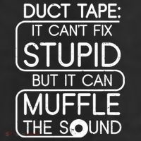 Duct Tape It Can't Fix Stupid But It Can Muffle The Sound Adult Drive Performance Visor