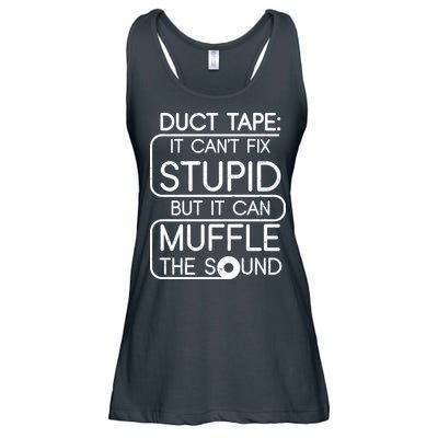 Duct Tape It Can't Fix Stupid But It Can Muffle The Sound Ladies Essential Flowy Tank