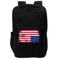 Distress Upside Down American Flag Impact Tech Backpack