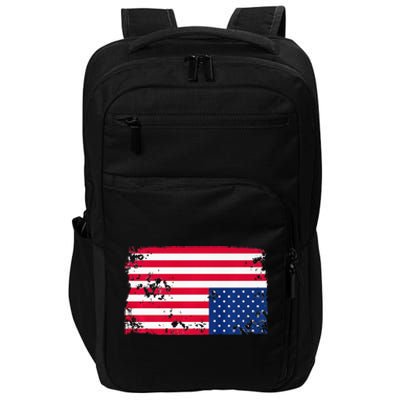 Distress Upside Down American Flag Impact Tech Backpack