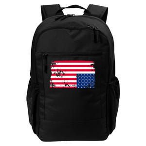 Distress Upside Down American Flag Daily Commute Backpack