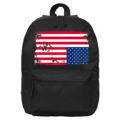 Distress Upside Down American Flag 16 in Basic Backpack